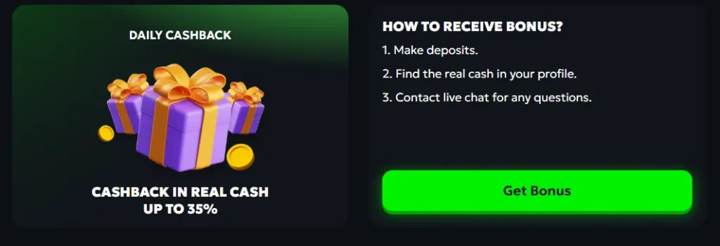 Spin Mills casino real-cash cashback offer